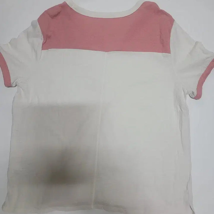 [BUNJANG] Old Navy Colorblock Short Sleeve T-Shirt / 올드네이비 핑크/화이트 배색 반팔 티셔츠
