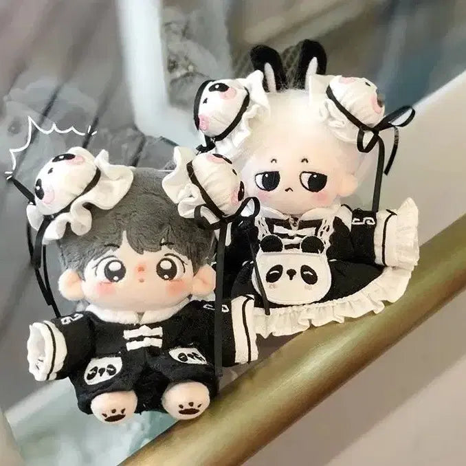 [BUNJANG] Panda Chef 20cm Doll Costume / 판다주방장 치마 20cm 의상 솜인형 무속성 옷장