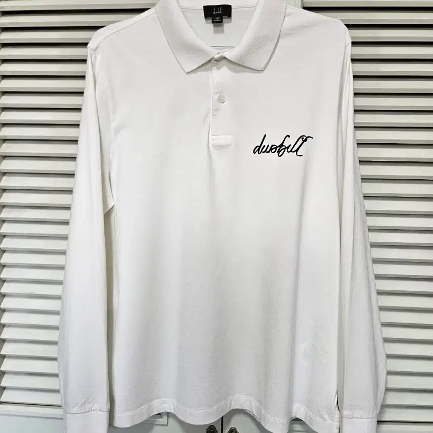 [BUNJANG] Dunhill Regular Fit Long Sleeve Polo Shirt / 던힐 신형 레귤러핏 긴팔 폴로 티셔츠 롱슬리브 골프웨어 L 100
