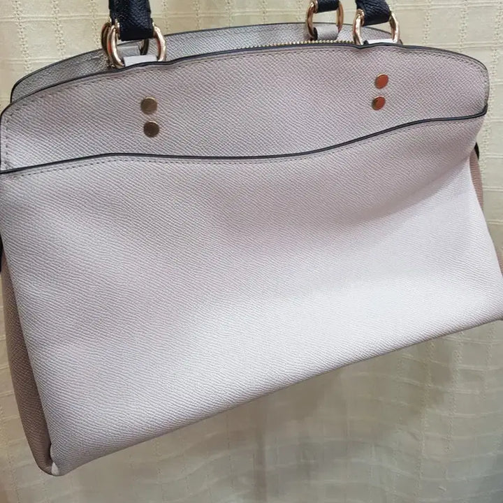 [BUNJANG] Coach Beige Black Tote Shoulder Bag / 코치 베이지 블랙 숄더백 토트백