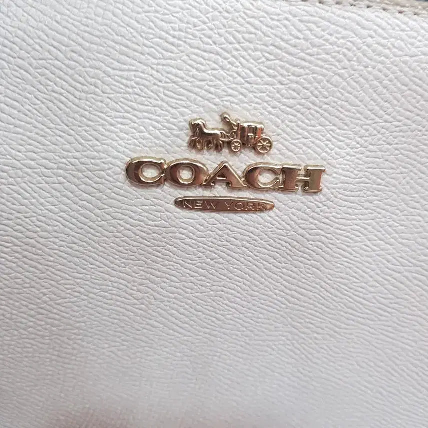 [BUNJANG] Coach Beige Black Tote Shoulder Bag / 코치 베이지 블랙 숄더백 토트백