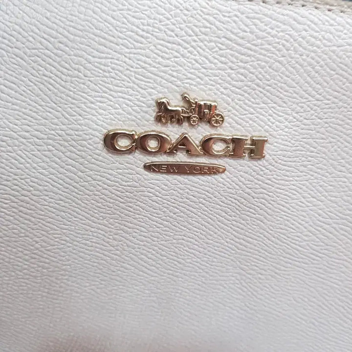 [BUNJANG] Coach Beige Black Tote Shoulder Bag / 코치 베이지 블랙 숄더백 토트백
