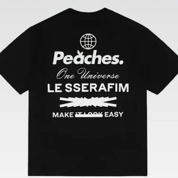 [BUNJANG] LE SSERAFIM Peaches Staple Short Sleeve T-shirt / 르세라핌 Peaches 피치스 스테이플 반팔 티셔츠