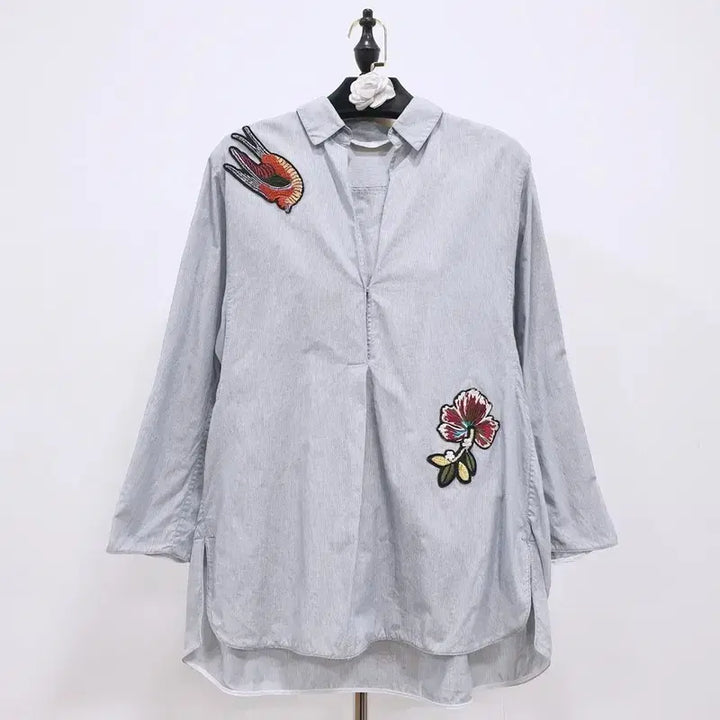 [BUNJANG] Valencia Embroidered Shirt Blouse / 발렌시아 자수 셔츠 블라우스