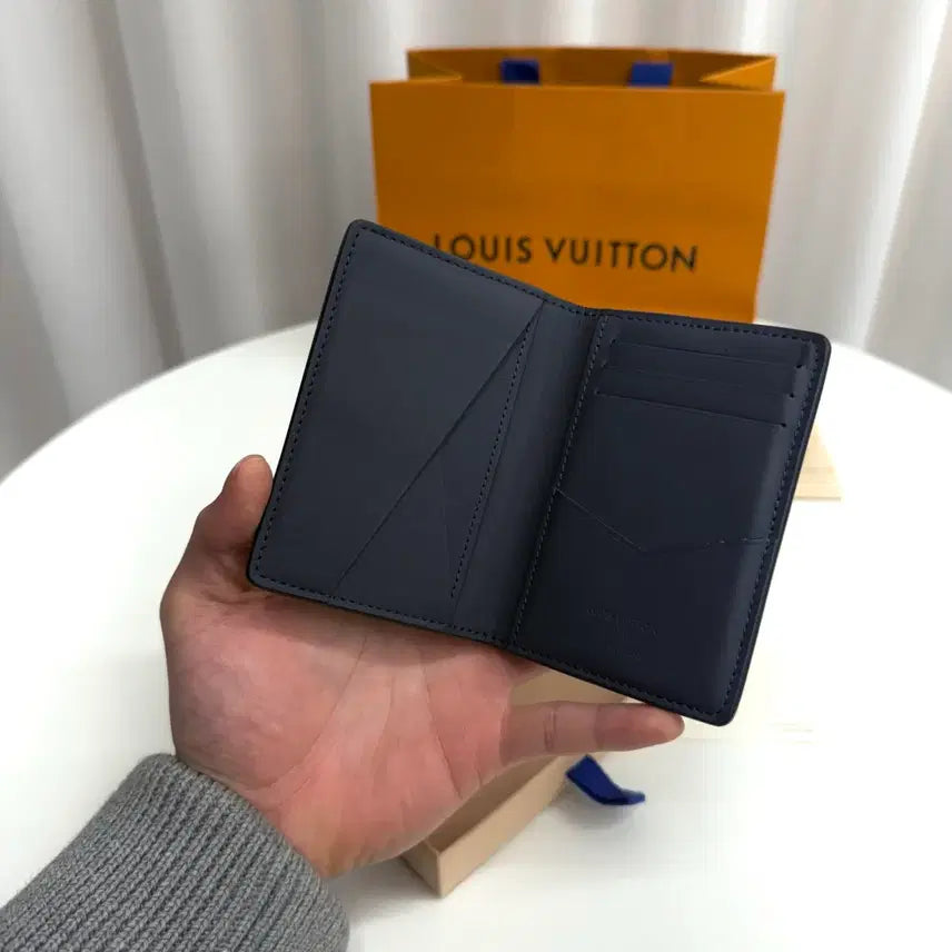 [BUNJANG] Louis Vuitton Shadow Organizer Wallet Navy Blue / [한정판] 루이비통 쉐도우 오거나이저 지갑 네이비 블루