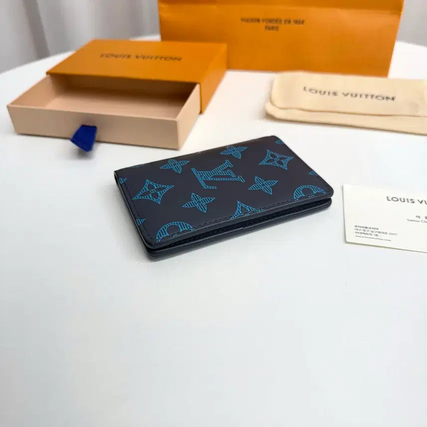 [BUNJANG] Louis Vuitton Shadow Organizer Wallet Navy Blue / [한정판] 루이비통 쉐도우 오거나이저 지갑 네이비 블루