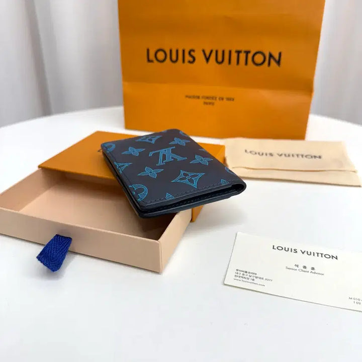 [BUNJANG] Louis Vuitton Shadow Organizer Wallet Navy Blue / [한정판] 루이비통 쉐도우 오거나이저 지갑 네이비 블루