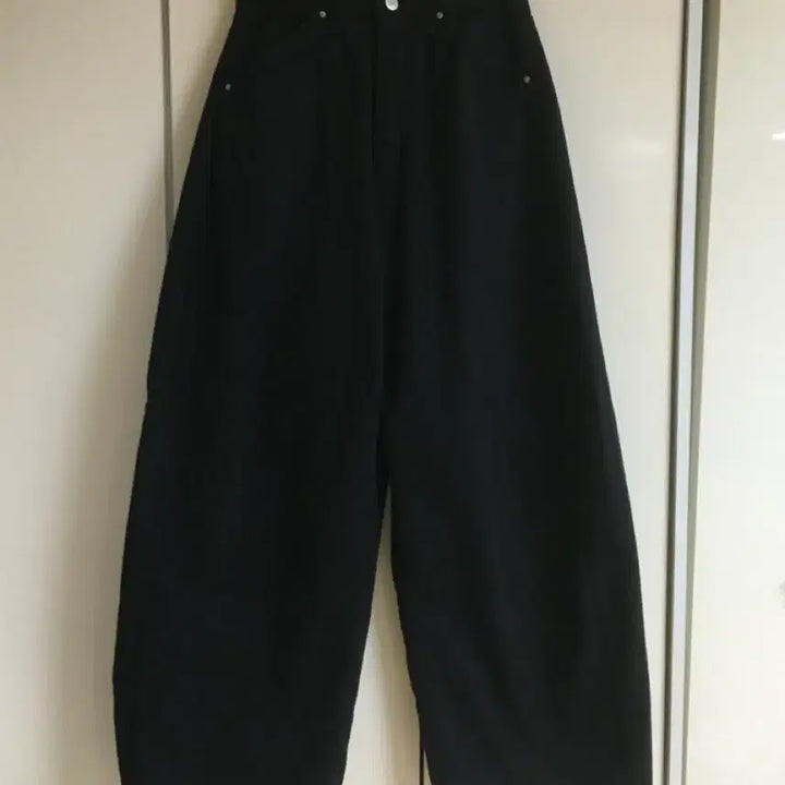 [BUNJANG] Slow and Easy Wide Cool Summer Cotton Pants - Basic Black XS / [새상품] 슬로우앤드 이지와이드 쿨썸머 코튼팬츠 워싱 블랙 베이직 XS