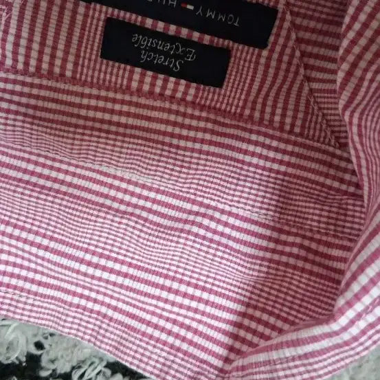 [BUNJANG] Tommy Hilfiger Pink Striped Shirt XS / 타미힐피거 핑크 셔츠 xs