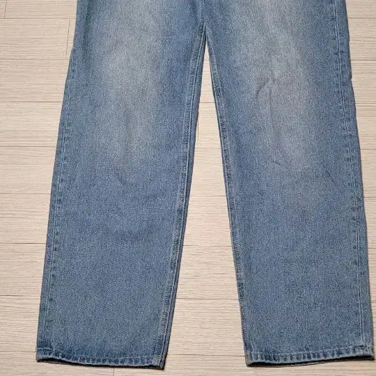 [BUNJANG] Field Walker Blue Washed Denim Wide Pants / 필드워커 블루 워싱 데님 와이드 팬츠