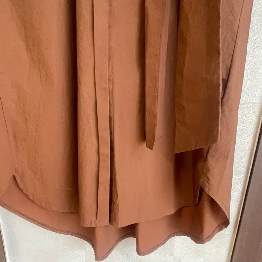 [BUNJANG] Brown Shirt Dress / 브라운 셔츠 원피스 롱 Free 사이즈
