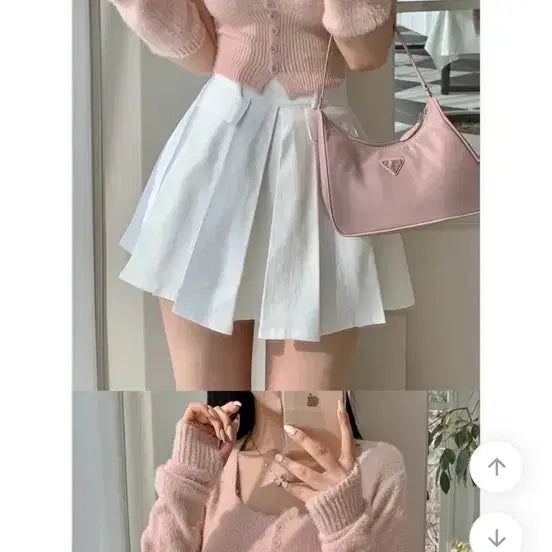 [BUNJANG] High Classic Pleated Cotton Mini Skirt / 하이클래식 플리츠 면 스커트
