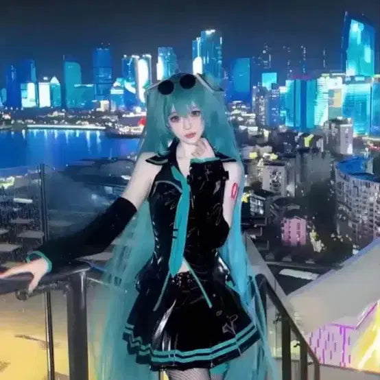 [BUNJANG] Hatsune Miku Stylish Version Cosplay Costume / 스타일리쉬 미쿠 코스프레ㅣ보컬로이드 하츠네미쿠