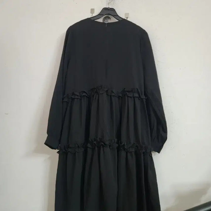 [BUNJANG] Black Frill Long Dress / 프릴 블랙 롱 원피스