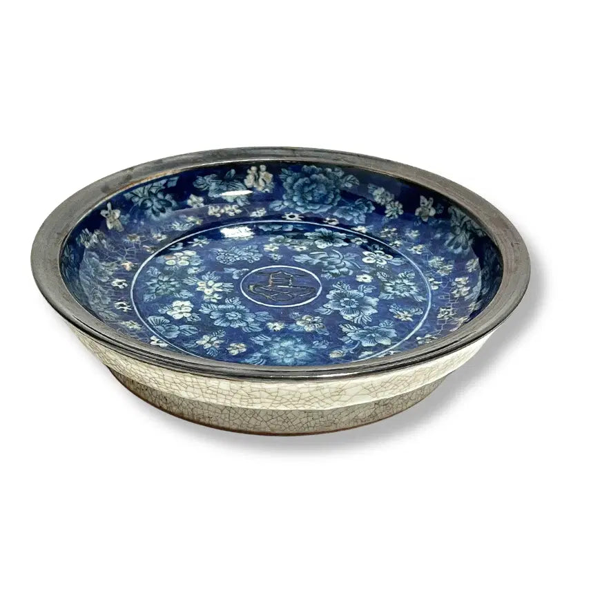 [SOLD OUT] 대청강희청화백자 화훼문 복수문반 대청강희년제 관지 [중국도자기]