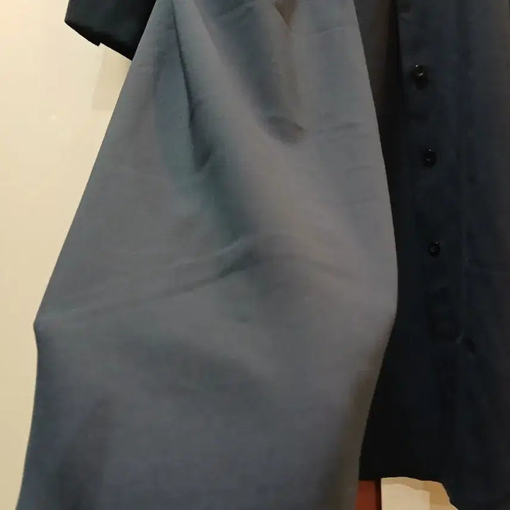 [BUNJANG] Navy Long Shirt Dress / 네이비 롱 셔츠 원피스 간절기용