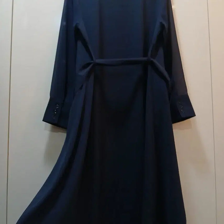 [BUNJANG] Navy Long Shirt Dress / 네이비 롱 셔츠 원피스 간절기용