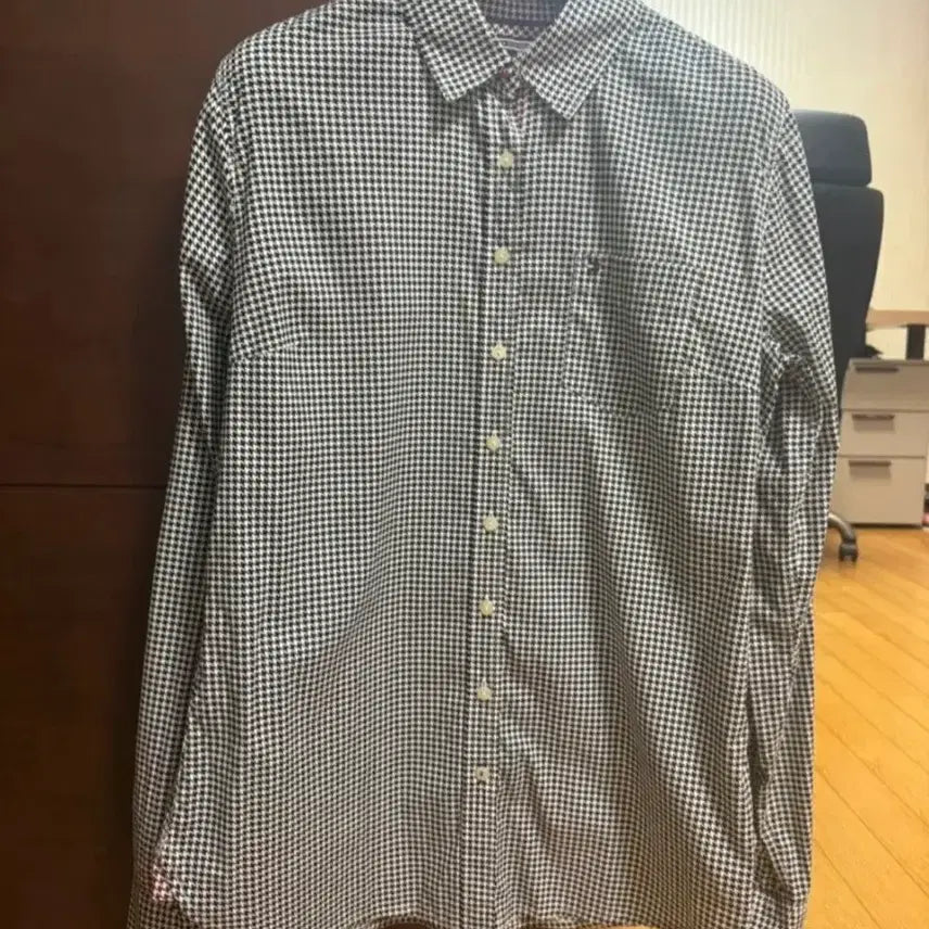 [BUNJANG] Tommy Hilfiger Houndstooth Check Blouse / 타미힐피거 실크블라우스 남방