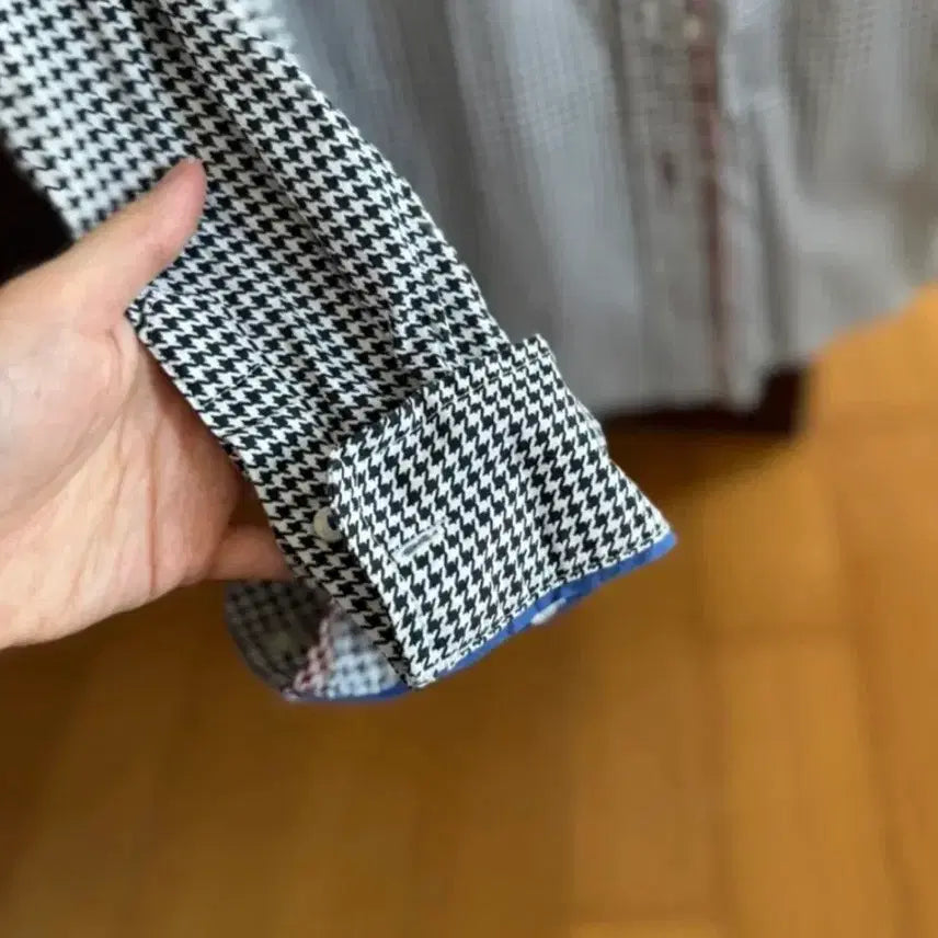 [BUNJANG] Tommy Hilfiger Houndstooth Check Blouse / 타미힐피거 실크블라우스 남방