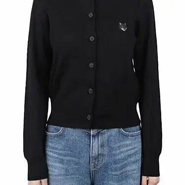 [BUNJANG] Maison Kitsune Black Fox Embroidery Cardigan / NB73정품새상품>메종키츠네 블랙 폭스 자수 가디건