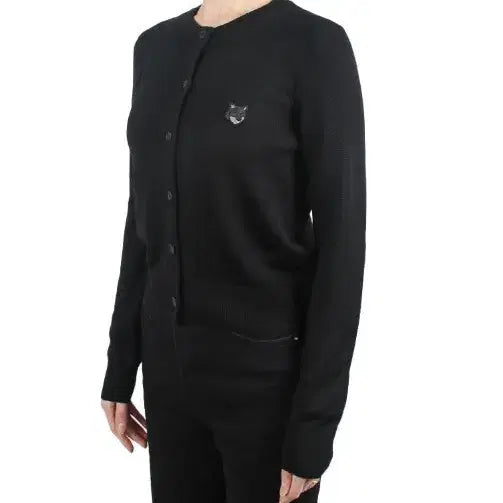 [BUNJANG] Maison Kitsune Black Fox Embroidery Cardigan / NB73정품새상품>메종키츠네 블랙 폭스 자수 가디건
