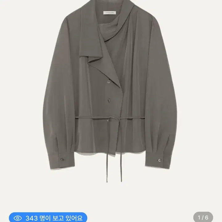 [BUNJANG] Kindersalmon Draped Casa Top Blouse (Slate) - Size M / 킨더살몬 드레이프 카사 탑 블라우스 (슬래이트) M