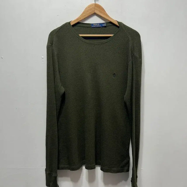 [BUNJANG] Polo Ralph Lauren Waffle Long Sleeve Olive XL / 폴로 랄프로렌 와플 긴팔티 올리브 XL