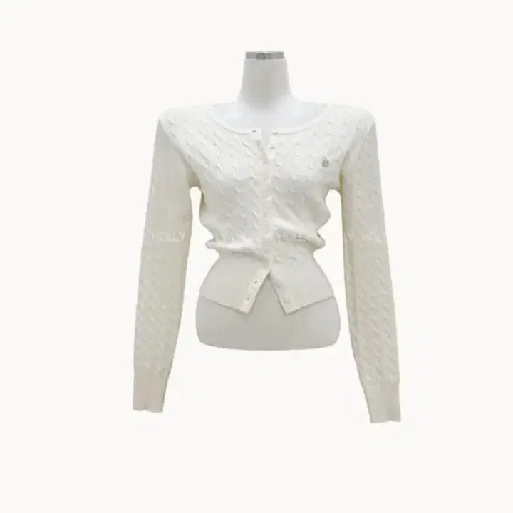[BUNJANG] Hollie Cable Knit Cropped Cardigan / 홀리 꽈배기 허리잘록 가디건
