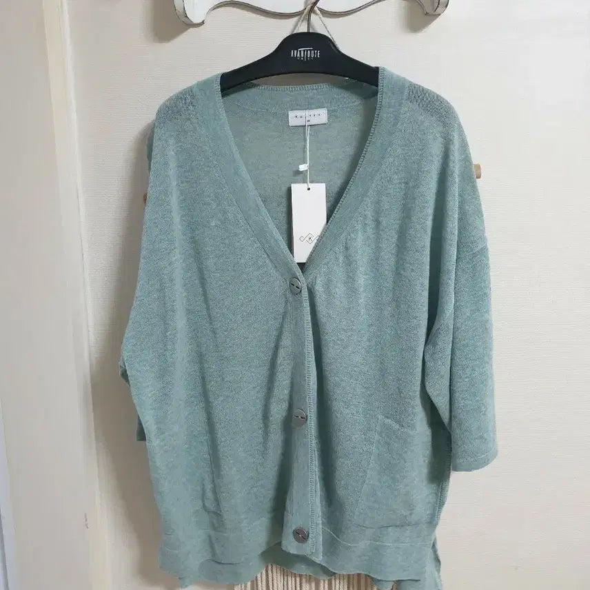 [BUNJANG] Kujten Mint Green Cardigan (Size 66) / 택새상품) 쿠즈텡(kujten)민트색 가디건 66