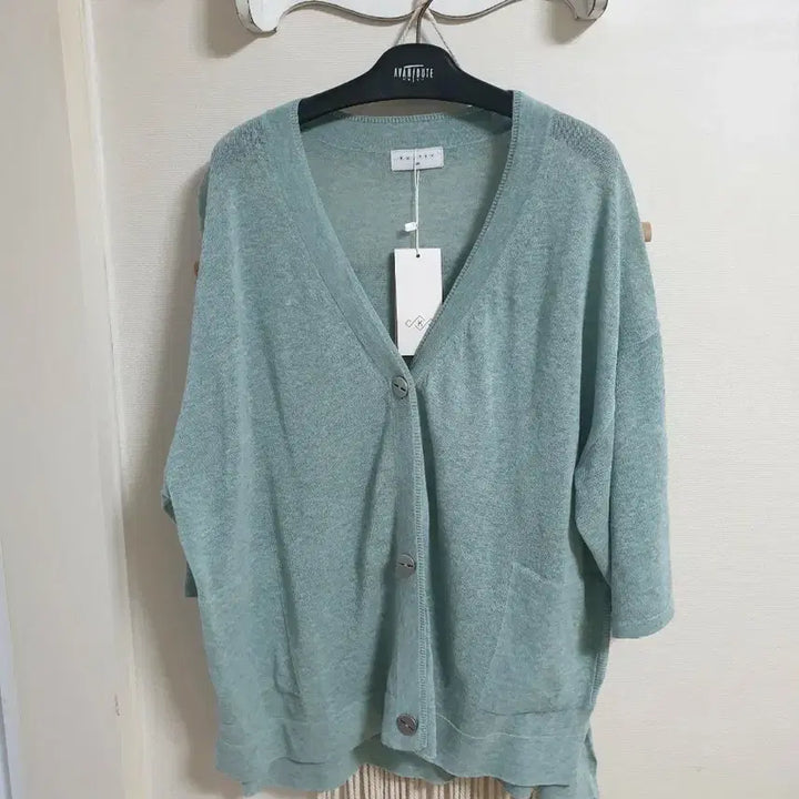 [BUNJANG] Kujten Mint Green Cardigan (Size 66) / 택새상품) 쿠즈텡(kujten)민트색 가디건 66