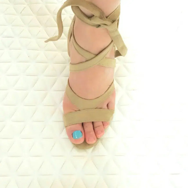 [BUNJANG] Leather Heeled Sandals / 240 미착용 새상품 여성 가죽 샌들 구두 신발 샌달 하이힐 여자 새제품
