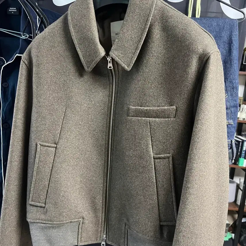 [BUNJANG] Belier City Trip Brown Blouson Jacket / (L)벨리에 시티트립 블루종 브라운 자켓 새상품급