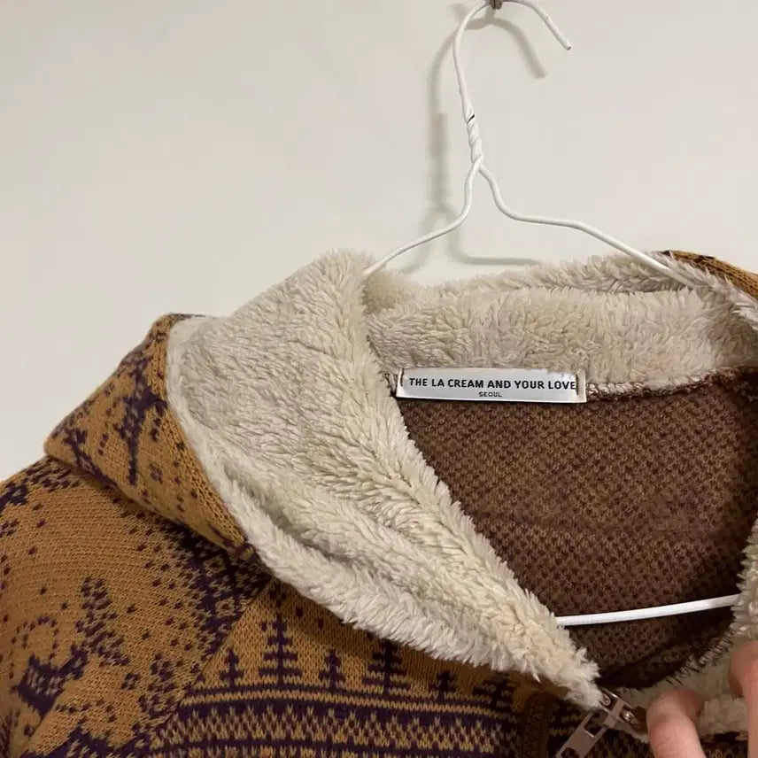 [BUNJANG] The La Creme Your Love Pattern Hooded Zip-up / 더 라 크림 앤 유어 러브 패턴 후드집업