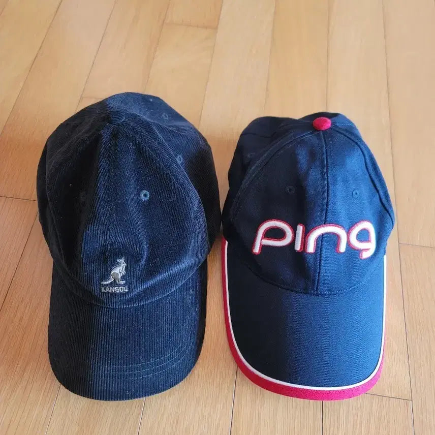 [BUNJANG] Kangol Corduroy Ball Cap &amp; PING Golf Hat Set / 캉골 코듀로이 볼캡 + PING 골프 모자 세트