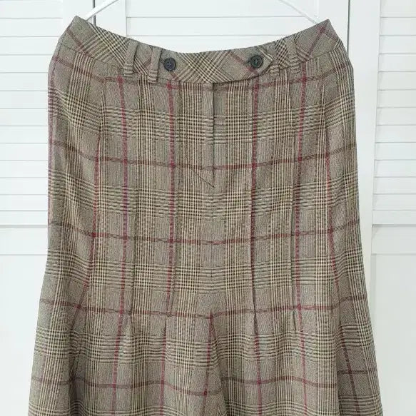 [BUNJANG] MaxMara Check Pleated Skirt Beige / 막스마라 스커트 정품