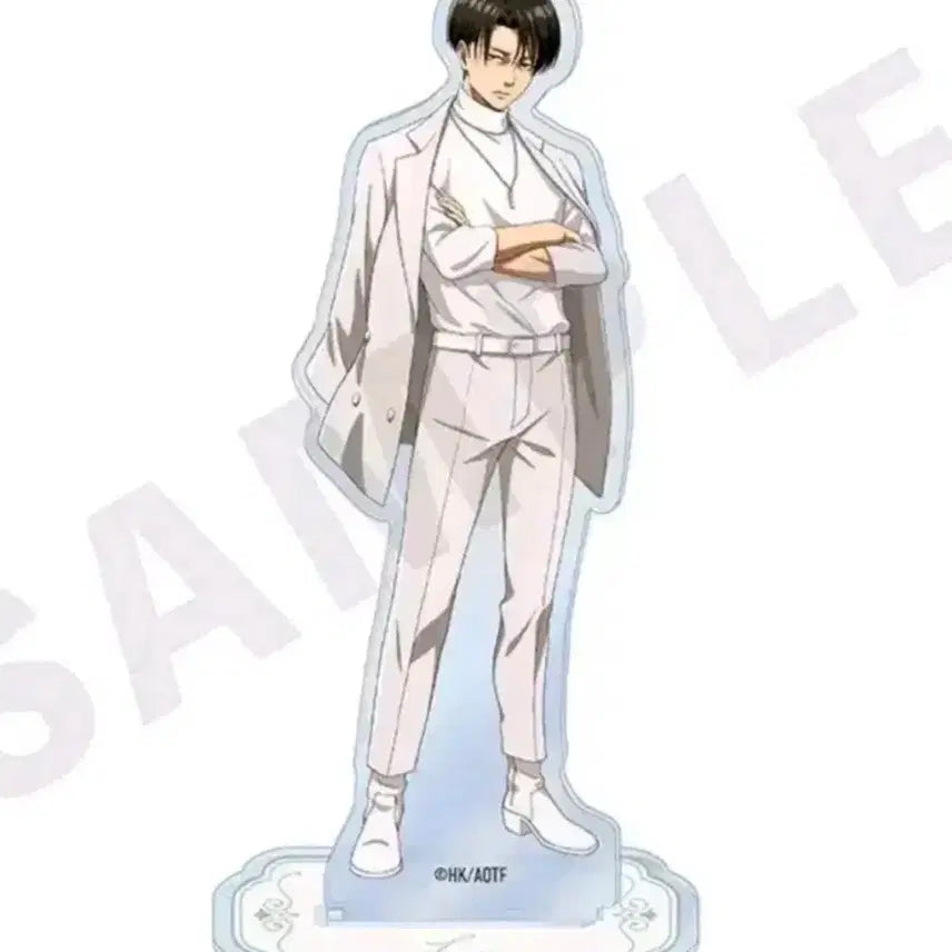 [BUNJANG] Attack on Titan Levi Acrylic Stand White Coordination / 진격의 거인 리바이 아크릴 스탠드 화이트 코디