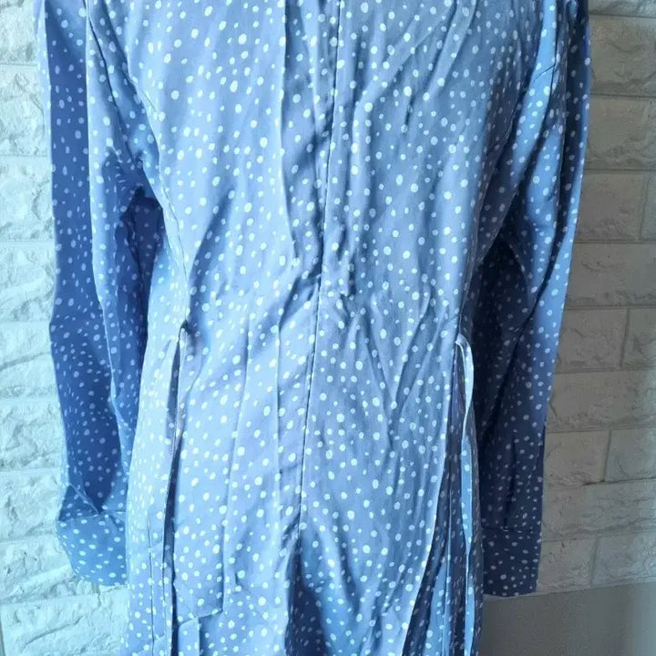 [BUNJANG] Unbranded Dot Pattern Sky Blue Long Dress / 잔잔 도트 롱 원피스 하늘색(새상품)