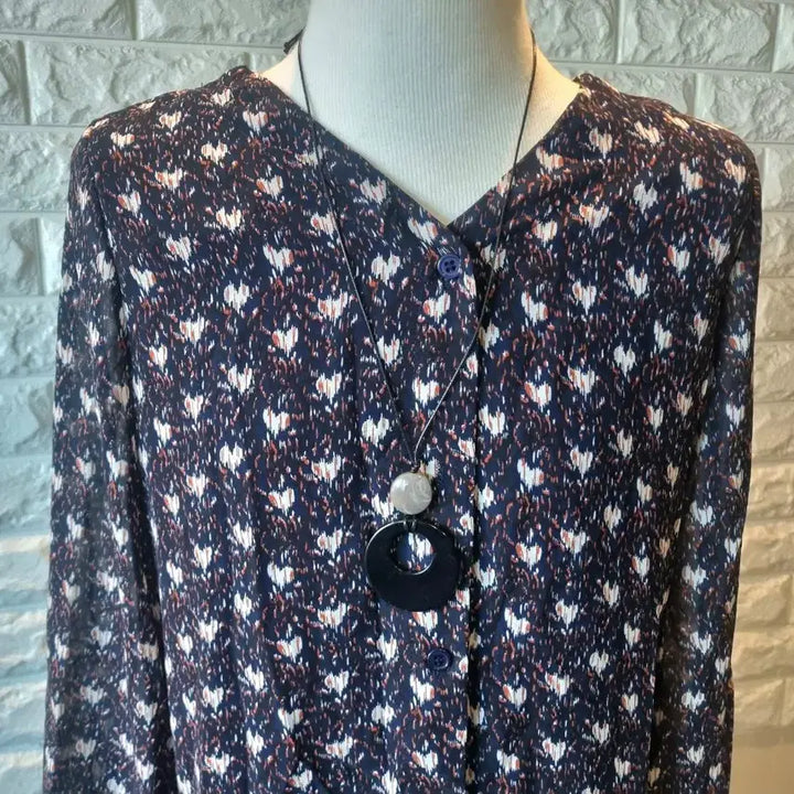 [BUNJANG] Floral Pattern Long Chiffon Dress / 플라워 패턴 롱 쉬폰원피스(새상품)