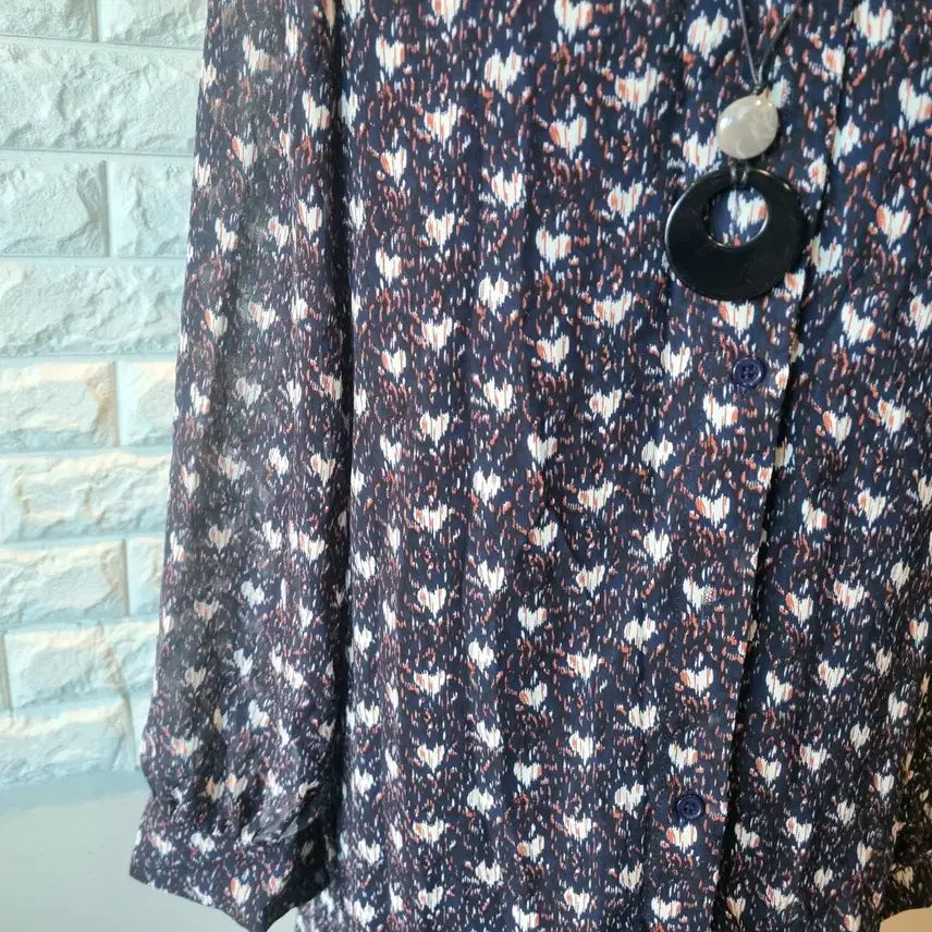 [BUNJANG] Floral Pattern Long Chiffon Dress / 플라워 패턴 롱 쉬폰원피스(새상품)