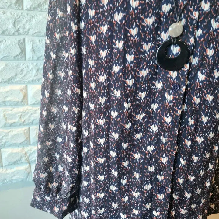 [BUNJANG] Floral Pattern Long Chiffon Dress / 플라워 패턴 롱 쉬폰원피스(새상품)