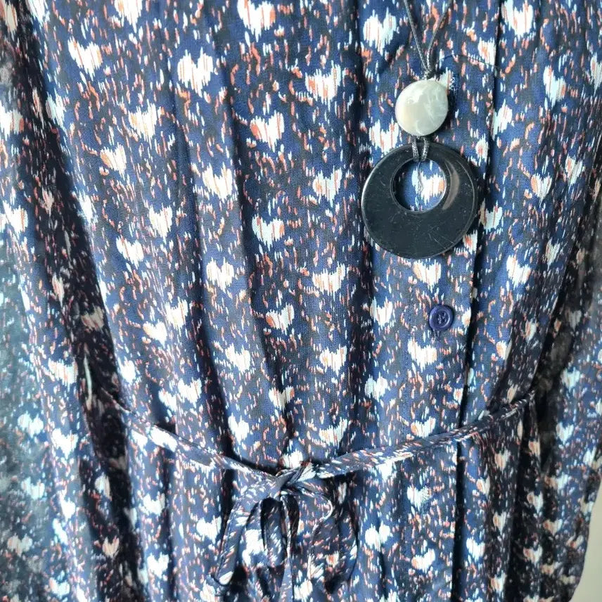 [BUNJANG] Floral Pattern Long Chiffon Dress / 플라워 패턴 롱 쉬폰원피스(새상품)