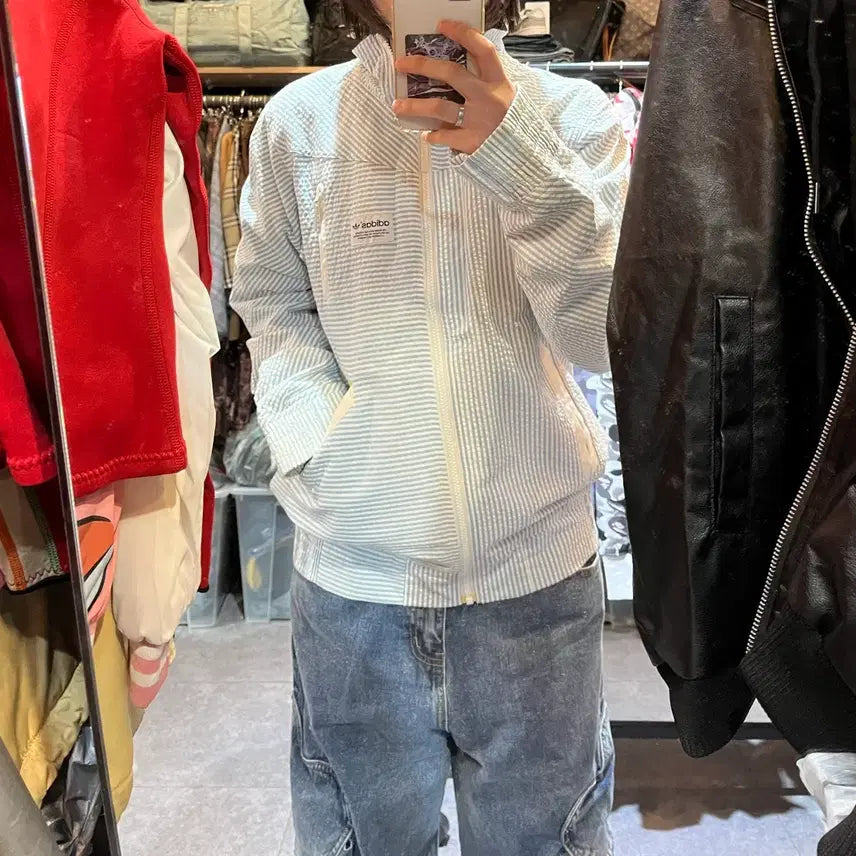 [BUNJANG] Adidas Striped Vintage Jacket / 아디다스 스트라이프 빈티지 자켓