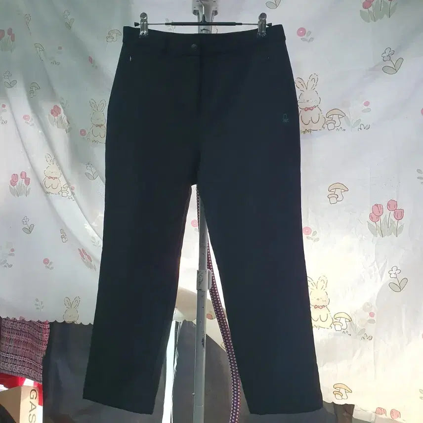 [BUNJANG] Benetton Brushed Lined Slacks Black Size 67 / 베네통   (기모 안감)  슬랙스