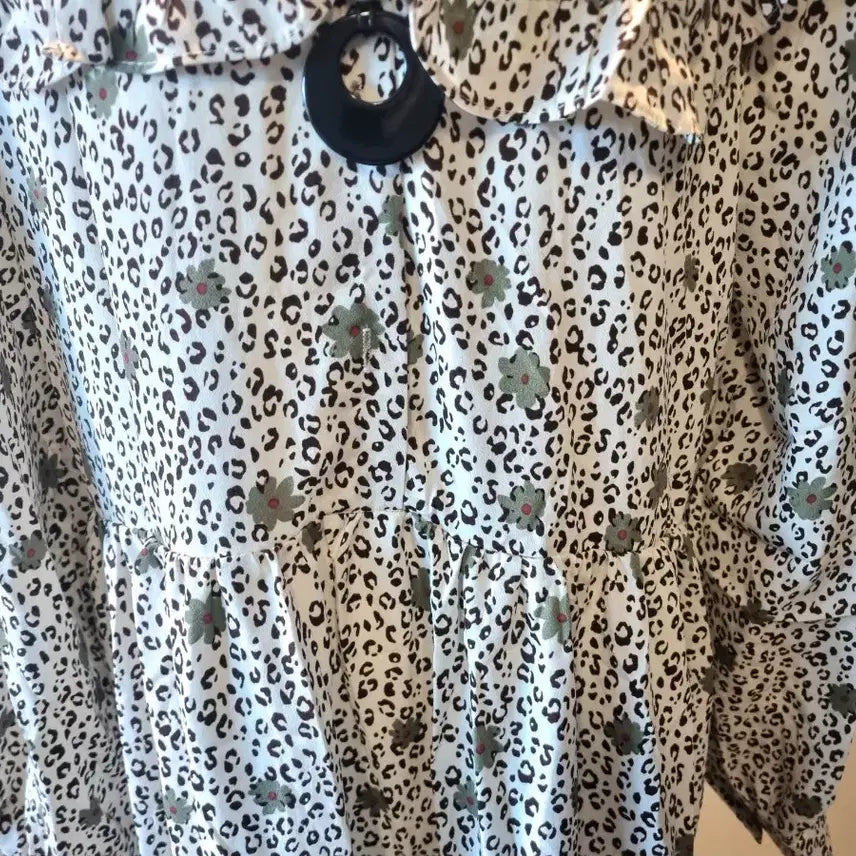 [BUNJANG] Frill Collar Long Dress (New) / 프릴카라 롱원피스 (새상품)