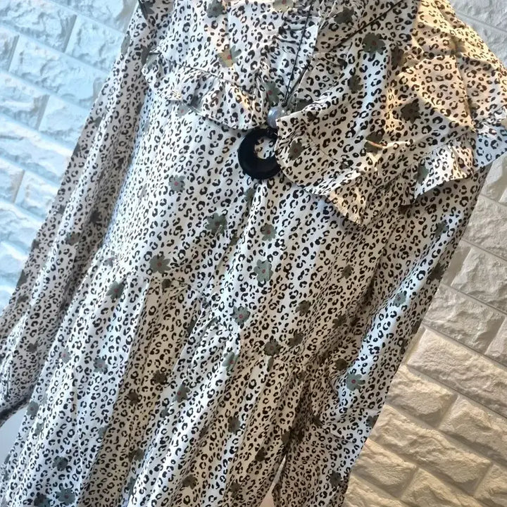 [BUNJANG] Frill Collar Long Dress (New) / 프릴카라 롱원피스 (새상품)