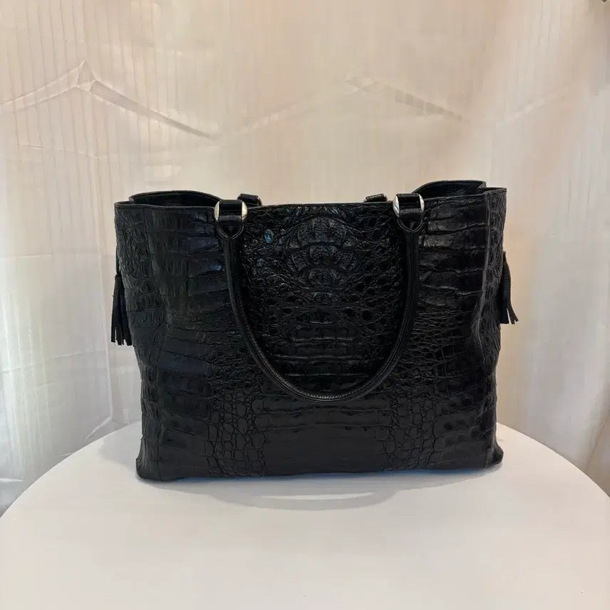 [BUNJANG] Genuine Crocodile Leather Tote Bag / 천연 악어가죽 토트백