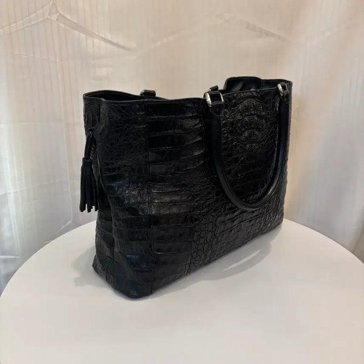 [BUNJANG] Genuine Crocodile Leather Tote Bag / 천연 악어가죽 토트백