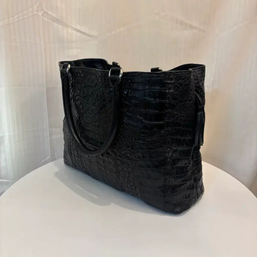 [BUNJANG] Genuine Crocodile Leather Tote Bag / 천연 악어가죽 토트백