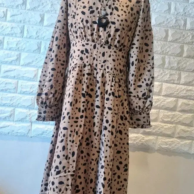 [BUNJANG] Long Polka Dot Dress / 땡땡이 롱 원피스(새상품)