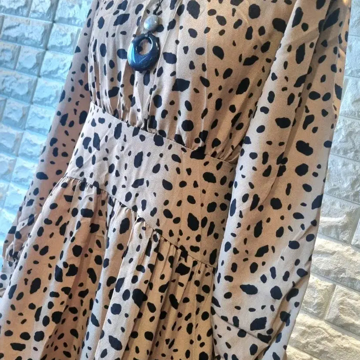 [BUNJANG] Long Polka Dot Dress / 땡땡이 롱 원피스(새상품)